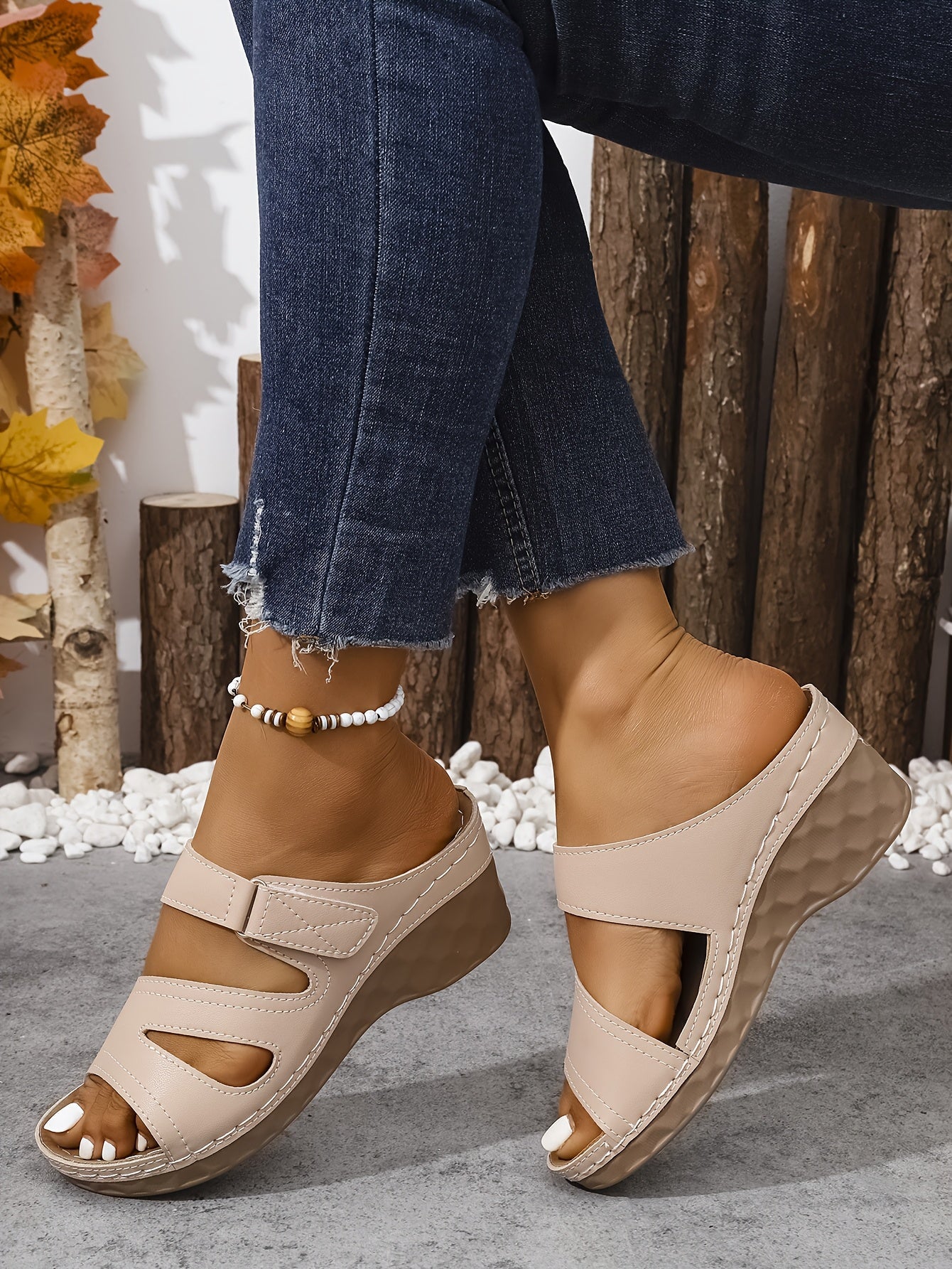 RAVELLEA™ | ELEGANT WEDGE SLIP-ON SANDALS