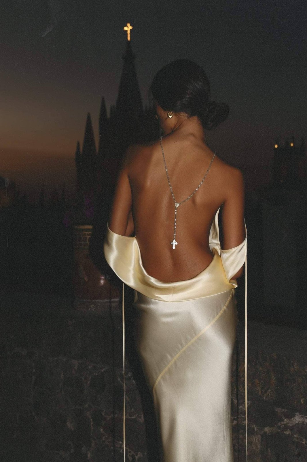 ISLA | SILK OPEN-BACK MAXI DRESS