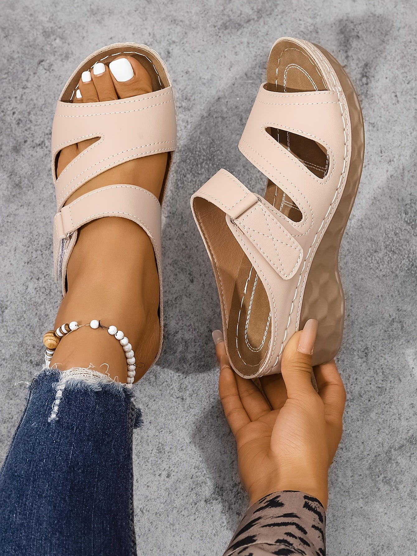 RAVELLEA™ | ELEGANT WEDGE SLIP-ON SANDALS
