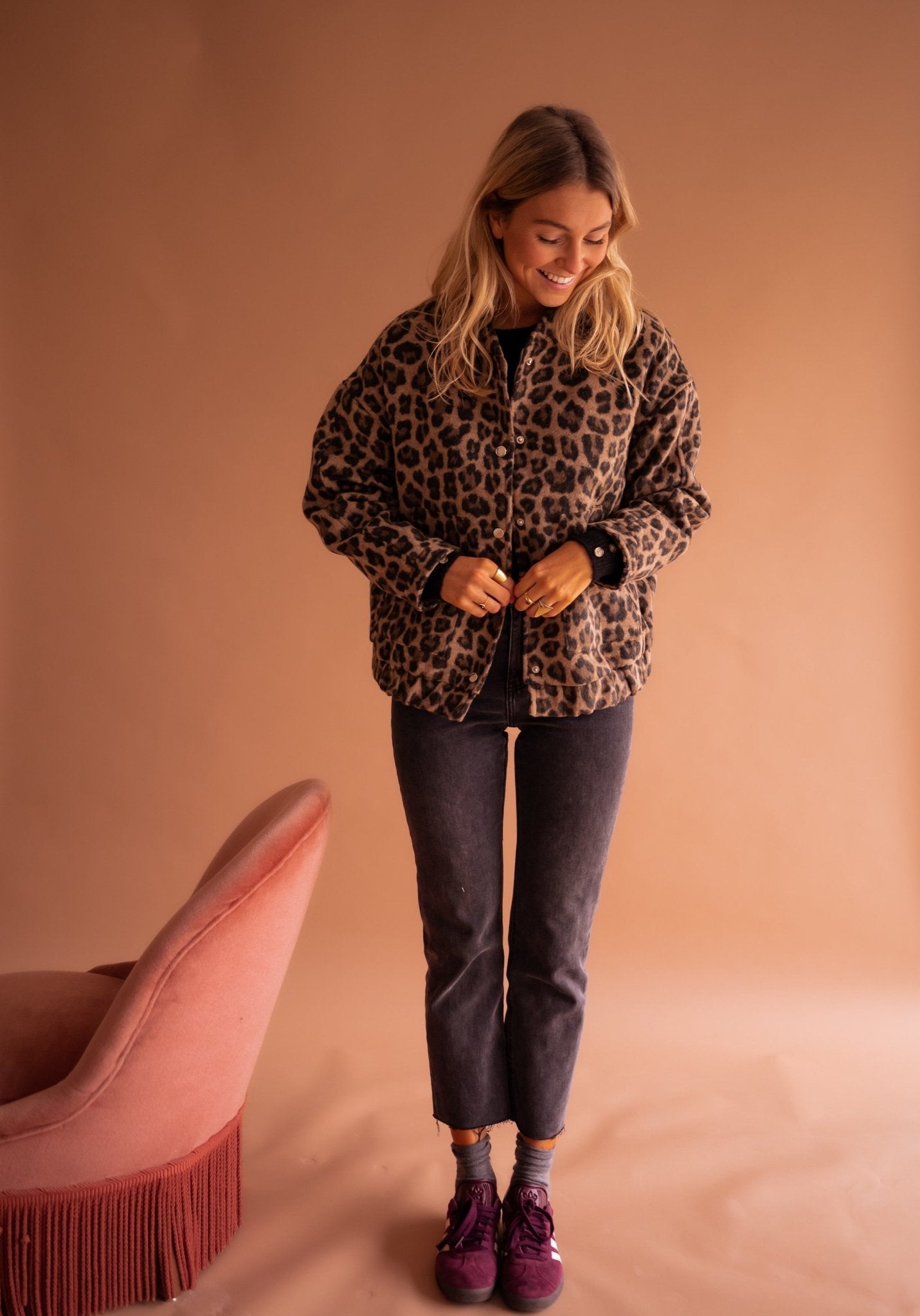 VIOLET | LEOPARD PRINT JACKET