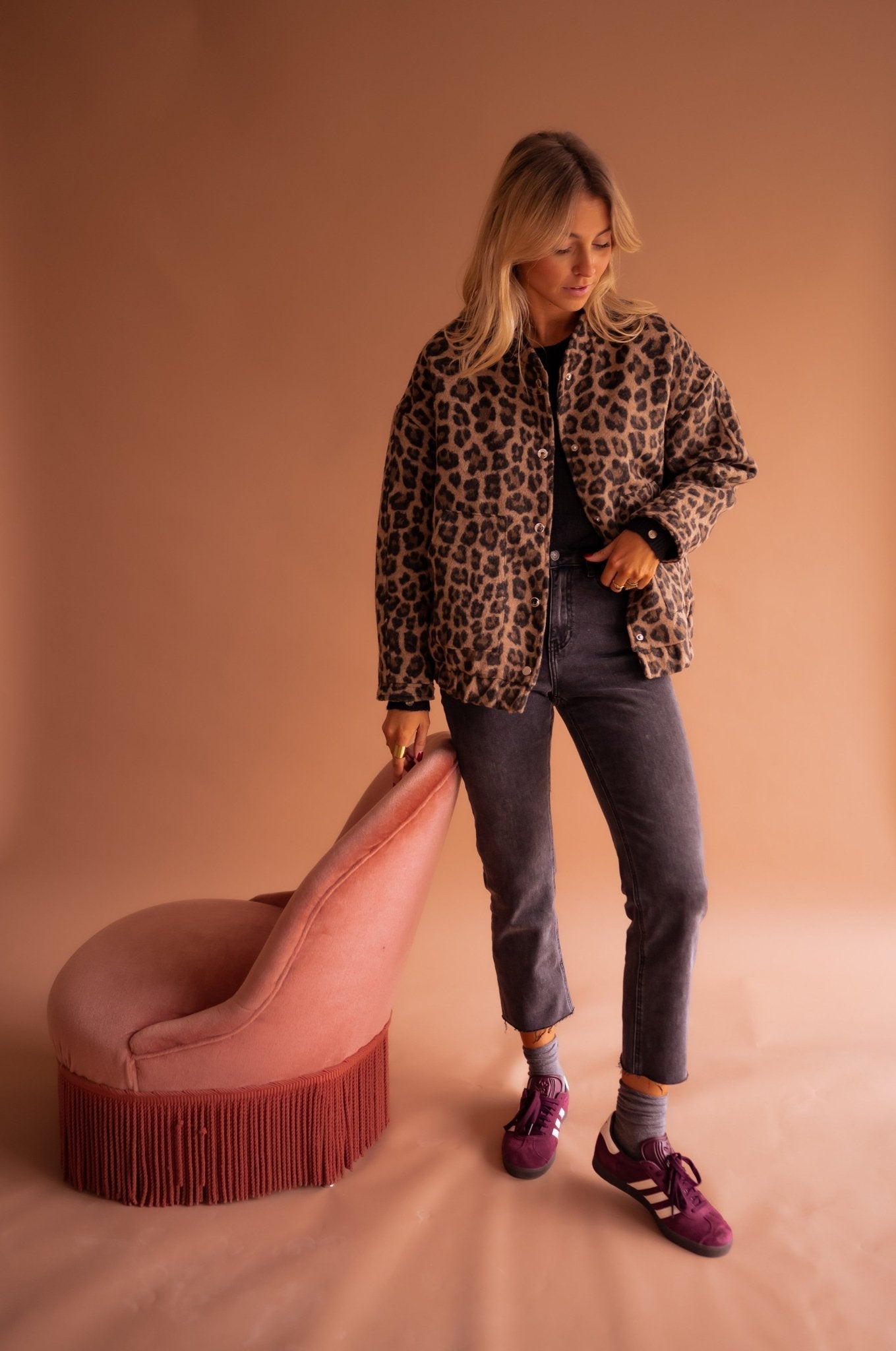 VIOLET | LEOPARD PRINT JACKET