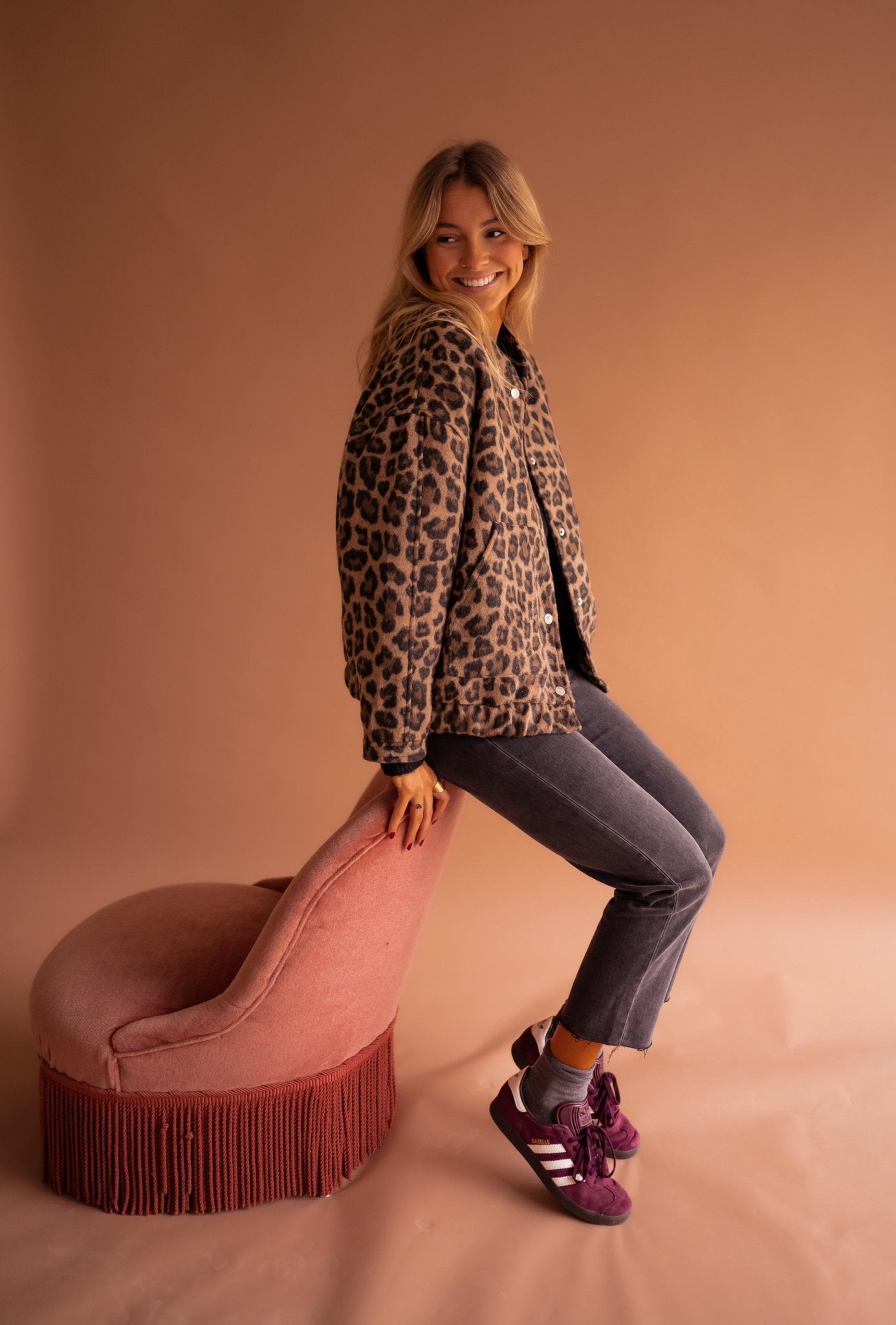 VIOLET | LEOPARD PRINT JACKET