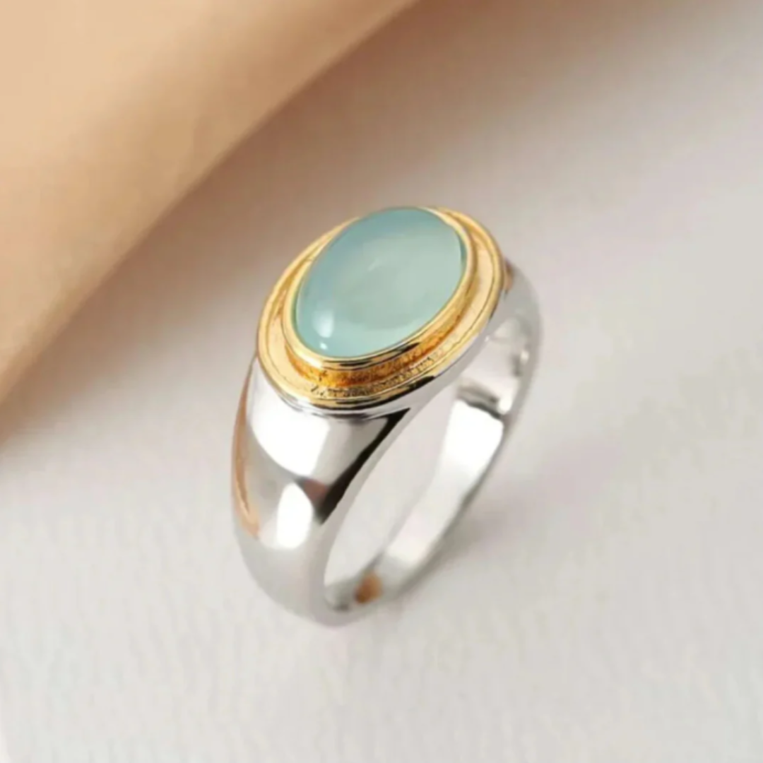 Vintage Ring with Green Moonstone Regular price